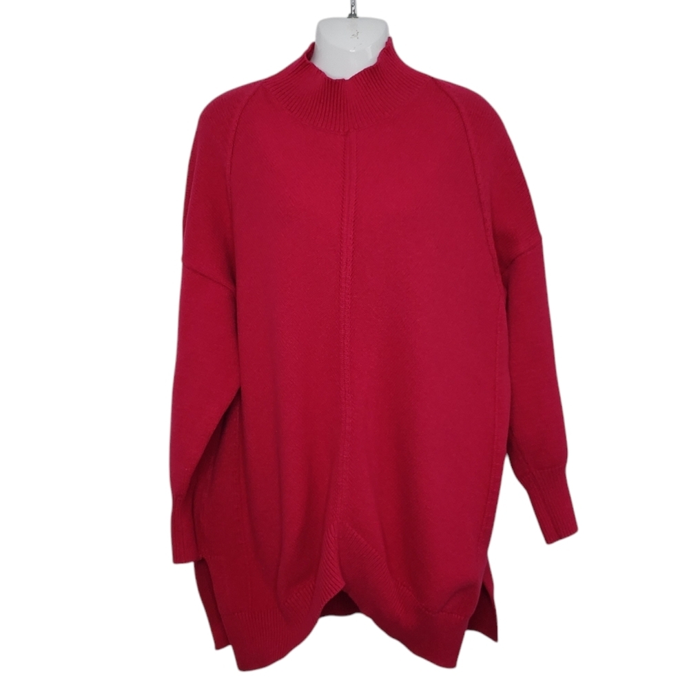 Maeve Anthropologie Crystal Tunic Sweater Women's 1X Plus Size Pink
